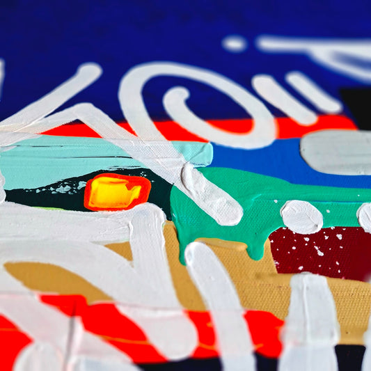 Processus creatif, matière et peinture.